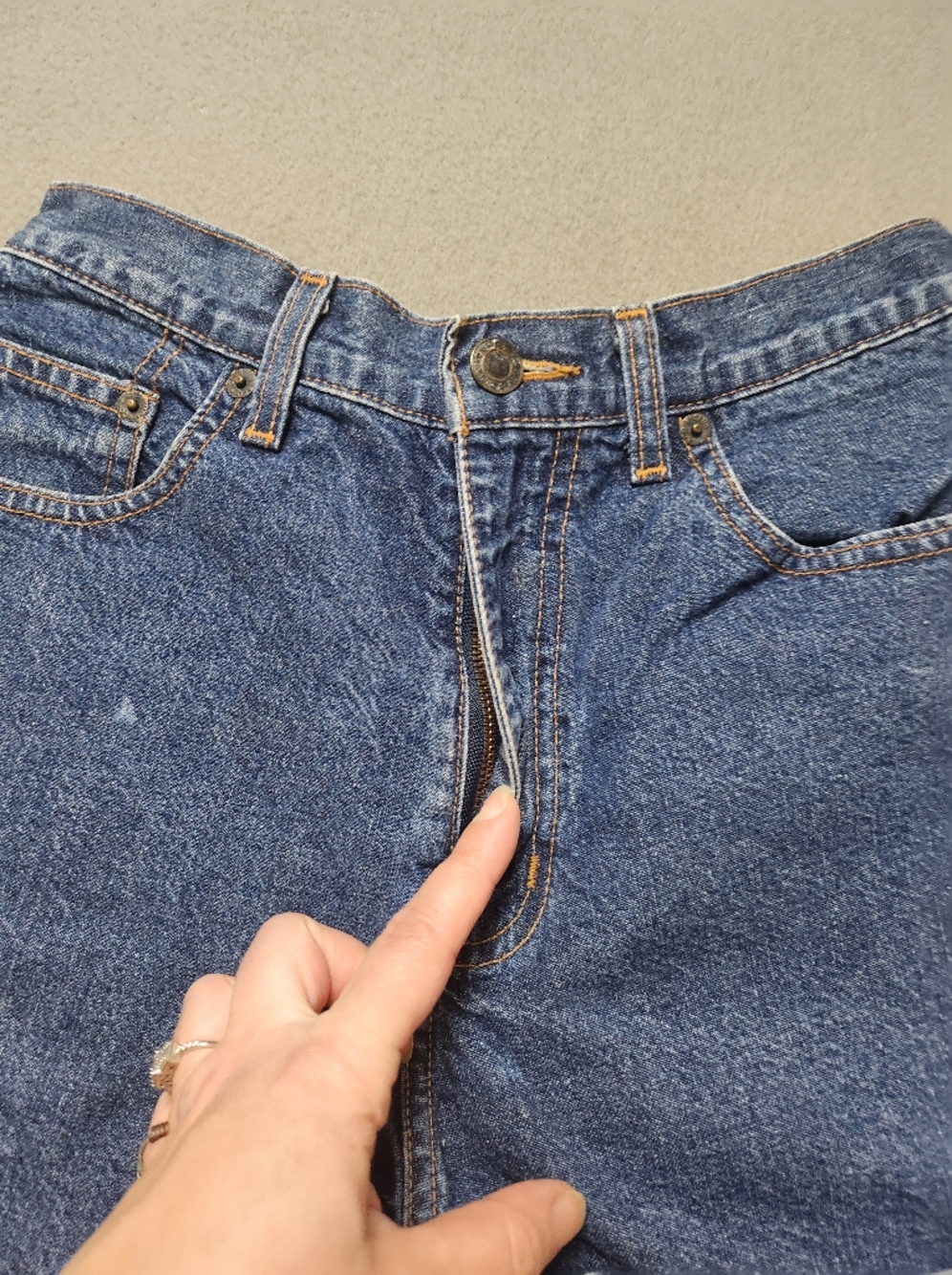 Vintage Club Monaco Dark Blue Denim Jean Shorts - Picture 3 of 10